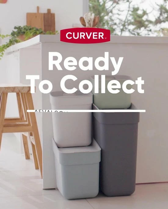 Gloednieuw ???? Curver Ready To Collect Prullenbak - GFT - 5L - Donkergrijs ???? 4 Gloednieuw ???? Curver Ready To Collect Prullenbak - GFT - 5L - Donkergrijs ???? - Afbeelding 2