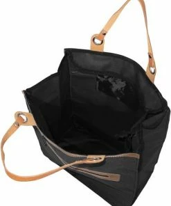 Hete verkoop ???? Merkloos Stevige Boodschappentas Met Leren Handvatten Zwart ✔️ -Yoshiko Shop 550x693