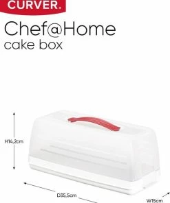 Beste Pirce ???? Curver Chef@Home Cakedoos - Wit/transparant ???? -Yoshiko Shop 550x700 1