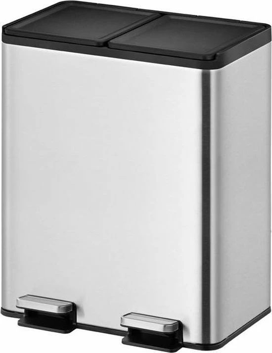 Beste deal ✔️ EKO Essential Splitted Prullenbak - 2x 20 L - Mat RVS ???? 6 Beste deal ✔️ EKO Essential Splitted Prullenbak - 2x 20 L - Mat RVS ???? - Afbeelding 4