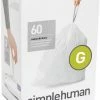 Beste Pirce ???? Simplehuman Pocket Liner (G) Afvalzak - 30 L - 3x20 Stuks - Wit ???? -Yoshiko Shop 550x716 3