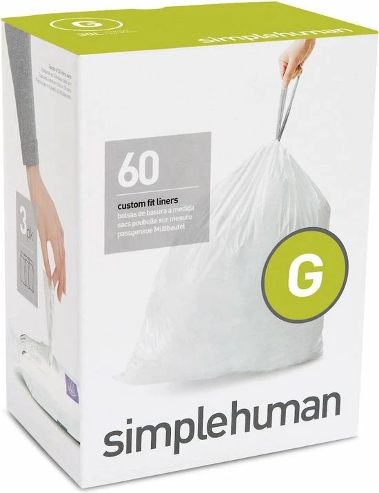Beste Pirce ???? Simplehuman Pocket Liner (G) Afvalzak - 30 L - 3x20 Stuks - Wit ???? 3 Beste Pirce ???? Simplehuman Pocket Liner (G) Afvalzak - 30 L - 3x20 Stuks - Wit ????