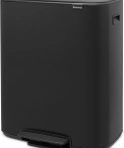 Uitgang ???? Brabantia Bo Prullenbak - 2 X 30 L - Met 80 Vuilniszakken - Matt Black ???? -Yoshiko Shop 550x720