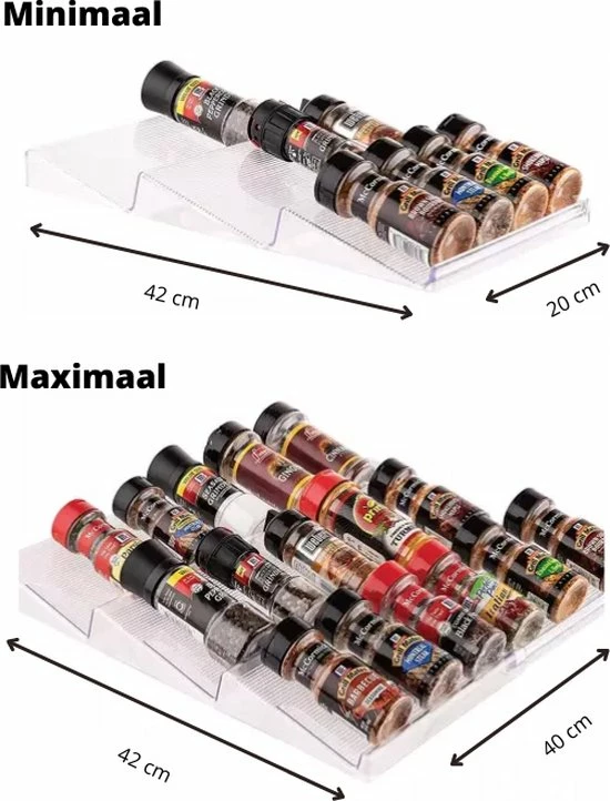 Goedkoop ???? Merkloos Kruidenrek Lade - Kruiden Organizer - Kruidenrek Uitschuifbaar - Lade Organizer - Kruiden Opbergen Lade - Kruidenrekje Schuif - Min. 20x42 Max. 40x42 ???? 5 Goedkoop ???? Merkloos Kruidenrek Lade - Kruiden Organizer - Kruidenrek Uitschuifbaar - Lade Organizer - Kruiden Opbergen Lade - Kruidenrekje Schuif - Min. 20x42 Max. 40x42 ???? - Afbeelding 3