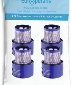 Groothandel ???? Europefans 4x HEPA Filter Voor Dyson V10 Sv12 Stofzuiger Total Clean, Parquet, Motorhead Wasbaar Steelstofzuiger ????