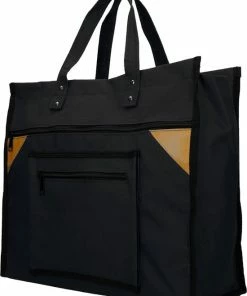 Groothandel ???? Merkloos Stevige Boodschappentas Basic - Breed - Zwart - Boodschappentas Canvas ????