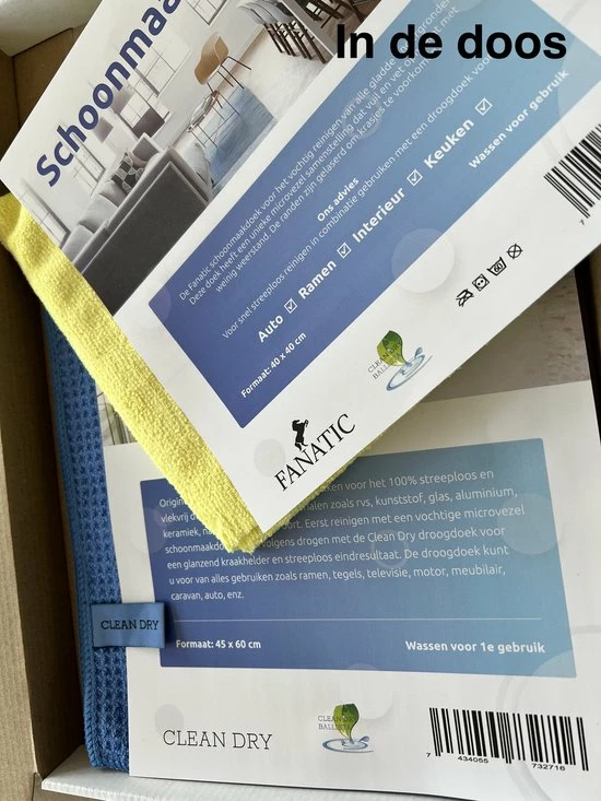 Beste recensies van ???? Merkloos Clean Dry Ramenset Raamdoeken Origineel 45 X 60 Blauw/Geel ???? 4 Beste recensies van ???? Merkloos Clean Dry Ramenset Raamdoeken Origineel 45 X 60 Blauw/Geel ???? - Afbeelding 2
