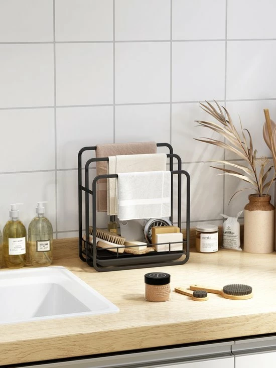 Korting ❤️ BROËL™ Vaatdoekhouder - Aanrecht Organiser - Keuken Organizers - Afdruiprek - Gootsteen Organizer - Aanrechtorganizer - Anti-roest - Hoge Kwaliteit - Zwart ⌛ 4 Korting ❤️ BROËL™ Vaatdoekhouder - Aanrecht Organiser - Keuken Organizers - Afdruiprek - Gootsteen Organizer - Aanrechtorganizer - Anti-roest - Hoge Kwaliteit - Zwart ⌛ - Afbeelding 2