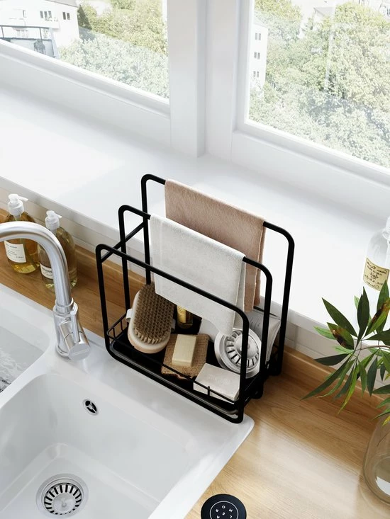 Korting ❤️ BROËL™ Vaatdoekhouder - Aanrecht Organiser - Keuken Organizers - Afdruiprek - Gootsteen Organizer - Aanrechtorganizer - Anti-roest - Hoge Kwaliteit - Zwart ⌛ 5 Korting ❤️ BROËL™ Vaatdoekhouder - Aanrecht Organiser - Keuken Organizers - Afdruiprek - Gootsteen Organizer - Aanrechtorganizer - Anti-roest - Hoge Kwaliteit - Zwart ⌛ - Afbeelding 3