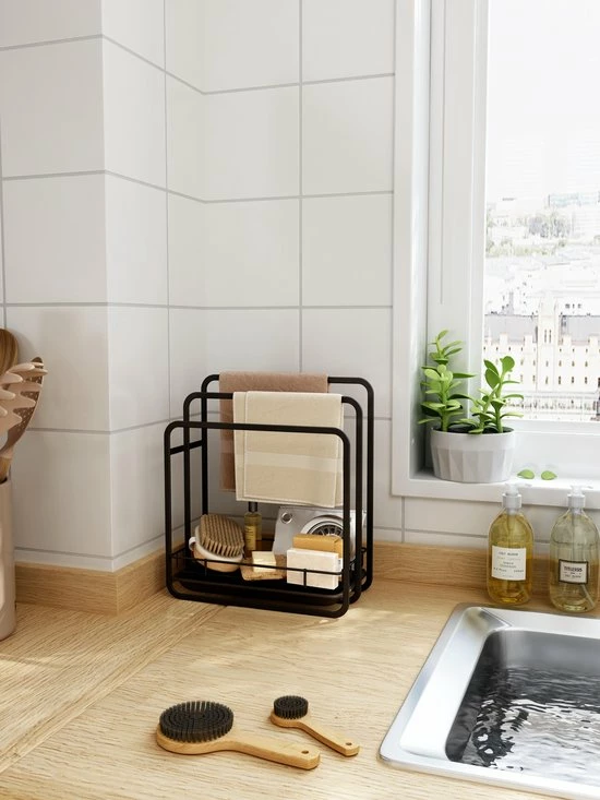 Korting ❤️ BROËL™ Vaatdoekhouder - Aanrecht Organiser - Keuken Organizers - Afdruiprek - Gootsteen Organizer - Aanrechtorganizer - Anti-roest - Hoge Kwaliteit - Zwart ⌛ 6 Korting ❤️ BROËL™ Vaatdoekhouder - Aanrecht Organiser - Keuken Organizers - Afdruiprek - Gootsteen Organizer - Aanrechtorganizer - Anti-roest - Hoge Kwaliteit - Zwart ⌛ - Afbeelding 4