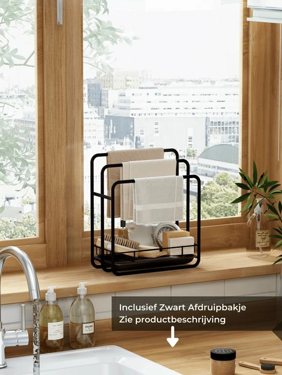 Korting ❤️ BROËL™ Vaatdoekhouder - Aanrecht Organiser - Keuken Organizers - Afdruiprek - Gootsteen Organizer - Aanrechtorganizer - Anti-roest - Hoge Kwaliteit - Zwart ⌛ 8 Korting ❤️ BROËL™ Vaatdoekhouder - Aanrecht Organiser - Keuken Organizers - Afdruiprek - Gootsteen Organizer - Aanrechtorganizer - Anti-roest - Hoge Kwaliteit - Zwart ⌛ - Afbeelding 6