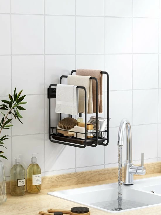 Korting ❤️ BROËL™ Vaatdoekhouder - Aanrecht Organiser - Keuken Organizers - Afdruiprek - Gootsteen Organizer - Aanrechtorganizer - Anti-roest - Hoge Kwaliteit - Zwart ⌛ 9 Korting ❤️ BROËL™ Vaatdoekhouder - Aanrecht Organiser - Keuken Organizers - Afdruiprek - Gootsteen Organizer - Aanrechtorganizer - Anti-roest - Hoge Kwaliteit - Zwart ⌛ - Afbeelding 7