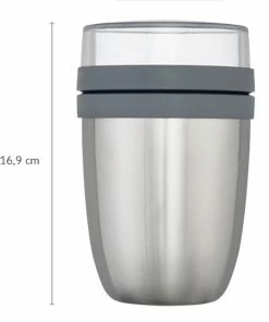 Korting ✨ Mepal – Isoleer Lunchpot Ellipse – Houdt Je Eten 6-8 Uur Warm En 12 Uur Koud – Titanium – 2 Compartimenten – Soep Beker To Go – Yoghurt Beker Muesli - Thermos Lunchbox ???? -Yoshiko Shop 550x757