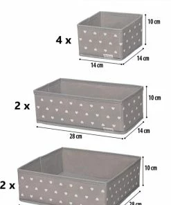 Promo ???? Housum Opbergbakjes - Vouwbare Opbergmandjes Voor Badkamer, Keuken Of Voor In De Kast - Grijs - Set Van 8 Opberg Bakjes / Mandjes ???? -Yoshiko Shop 550x767 1