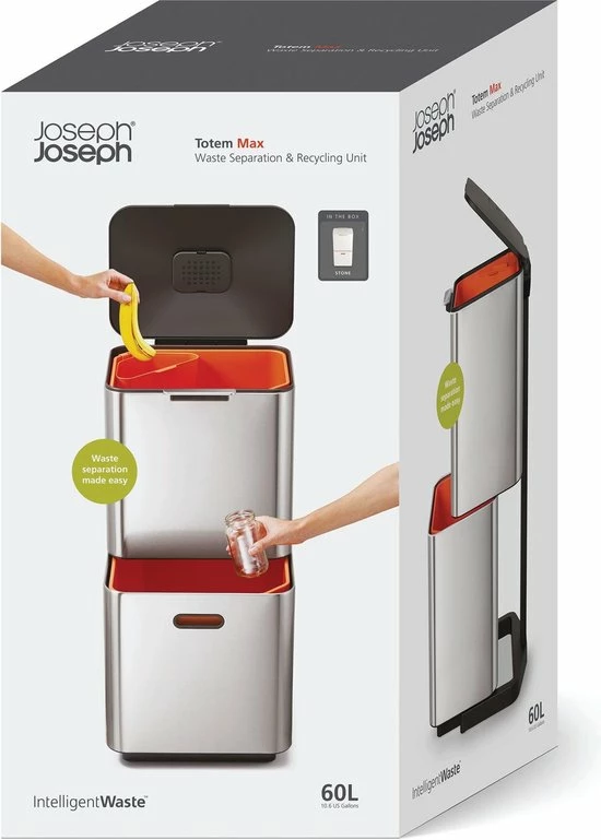 Coupon ???? Joseph Joseph Intelligent Waste Prullenbak Totem Max - 60 L - Wit ???? 11 Coupon ???? Joseph Joseph Intelligent Waste Prullenbak Totem Max - 60 L - Wit ???? - Afbeelding 9