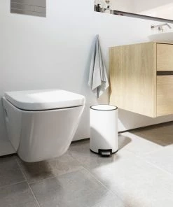 Goedkoopste ???? Pedaalemmer - 5 Liter - RVS - Wit - Prullenbak StangVollby Kallax - Toilet - Badkamer - Klein - Soft Close Deksel - Chique Design - Kleine Witte Pedaal Afvalemmer - Vuilnisbak Badkamer ???? -Yoshiko Shop 550x777 4