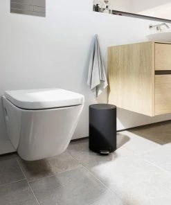 Hete verkoop ✔️ Pedaalemmer Stangvollby Kallax - 5 Liter - RVS - Zwart - Prullenbak - Toilet - Badkamer - Klein - Soft Close Deksel - Chique Design - Kleine Zwarte Pedaal Afvalemmer - Vuilnisbak Badkamer ???? -Yoshiko Shop 550x777 6