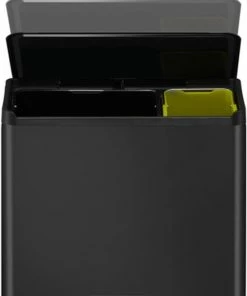 Nieuw ✔️ EKO EcoCasa III Recycling Pedaalemmer 20 + 9 L Zwart ???? -Yoshiko Shop 550x805 2