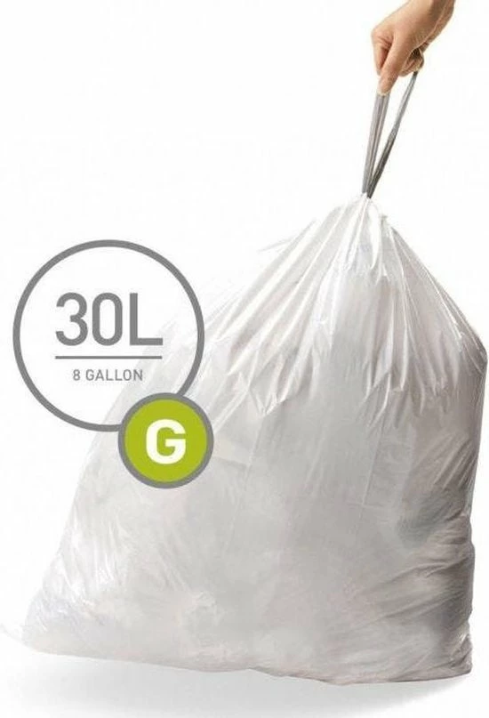 Beste Pirce ???? Simplehuman Pocket Liner (G) Afvalzak - 30 L - 3x20 Stuks - Wit ???? 6 Beste Pirce ???? Simplehuman Pocket Liner (G) Afvalzak - 30 L - 3x20 Stuks - Wit ???? - Afbeelding 4