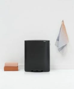 Uitgang ???? Brabantia Bo Prullenbak - 2 X 30 L - Met 80 Vuilniszakken - Matt Black ???? -Yoshiko Shop 550x825 30