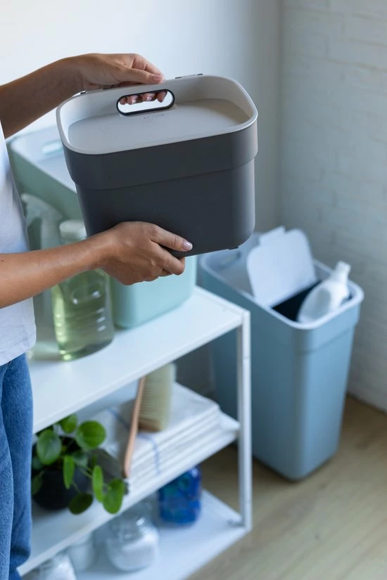 Gloednieuw ???? Curver Ready To Collect Prullenbak - GFT - 5L - Donkergrijs ???? 8 Gloednieuw ???? Curver Ready To Collect Prullenbak - GFT - 5L - Donkergrijs ???? - Afbeelding 6