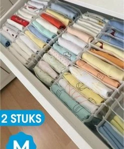 Nieuw ✨ Kast Organizer - Lade Verdeler - 2 STUKS - Opbergbox - Opbergmand - Organizer Kleding - MYHOME24 ????