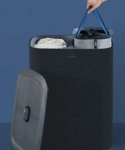 Gloednieuw ⭐ Joseph Joseph - Tota Wasmand 90 L - 2 Compartimenten - Zwart ✔️ -Yoshiko Shop 550x829 1